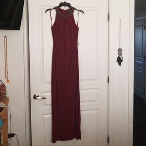 Dark red formal dress